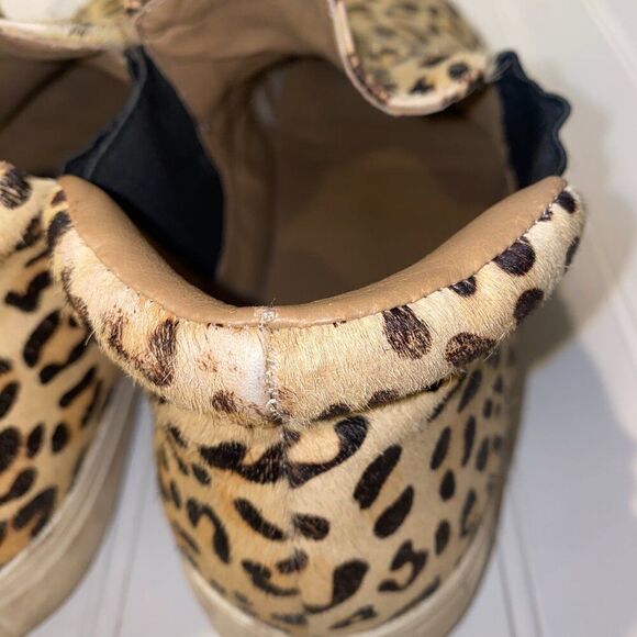 Coconuts by Matisse Leopard Calf Hair Hi Top Sneakers Women's 9.5 Animal Print - Picture 7 of 12